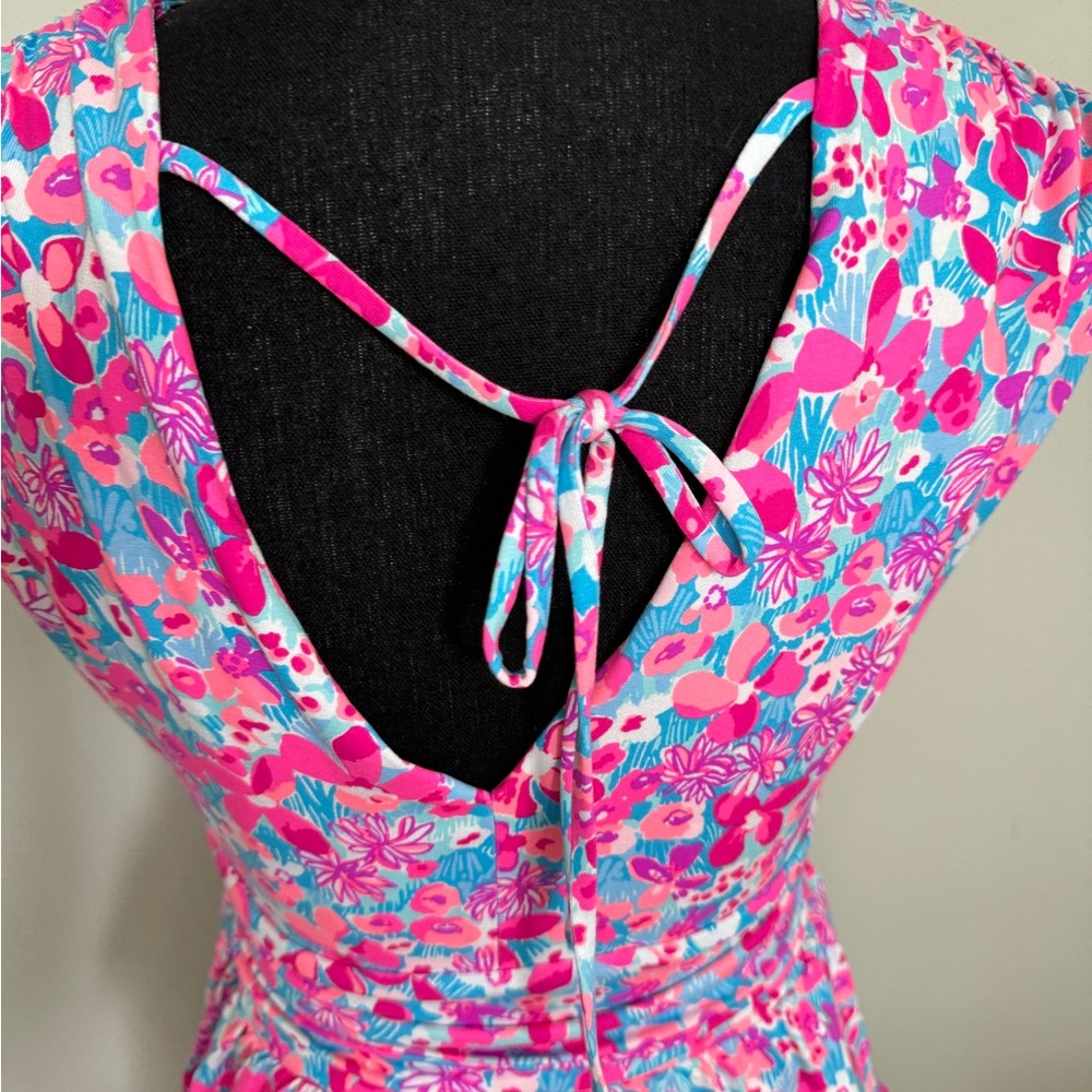 Lilly Pulitzer Faye V-Neck Ruffle Dress ‘Baby Bloomer’ Sz Ss - Picture 4 of 9